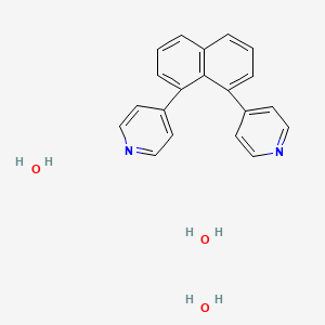 molecular formula C20H20N2O3 B12611795 4-(8-Pyridin-4-ylnaphthalen-1-yl)pyridine;trihydrate CAS No. 918887-12-4