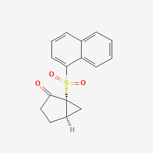 molecular formula C16H14O3S B12611804 (1R,5R)-1-(1-Naphthylsulfonyl)bicyclo[3.1.0]hexane-2-one CAS No. 909565-02-2