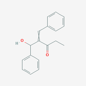 molecular formula C18H18O2 B12611852 2-[Hydroxy(phenyl)methyl]-1-phenylpent-1-en-3-one CAS No. 918138-99-5