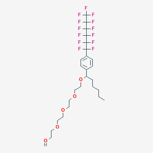 molecular formula C26H33F13O5 B12611859 13-[4-(Tridecafluorohexyl)phenyl]-3,6,9,12-tetraoxaoctadecan-1-ol CAS No. 874212-25-6