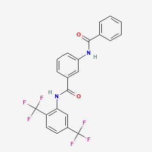 molecular formula C22H14F6N2O2 B12611862 3-Benzamido-N-[2,5-bis(trifluoromethyl)phenyl]benzamide CAS No. 917920-70-8