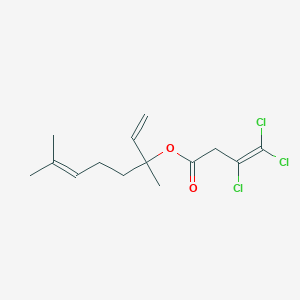 molecular formula C14H19Cl3O2 B12611890 3,7-dimethylocta-1,6-dien-3-yl 3,4,4-trichlorobut-3-enoate CAS No. 648917-94-6