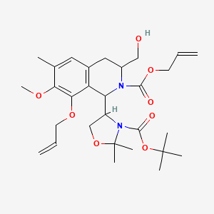 tert-butyl 4-[3-(hydroxymethyl)-7-methoxy-6-methyl-8-prop-2-enoxy-2-prop-2-enoxycarbonyl-3,4-dihydro-1H-isoquinolin-1-yl]-2,2-dimethyl-1,3-oxazolidine-3-carboxylate