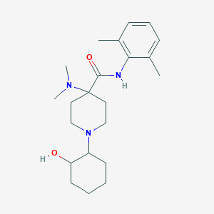 molecular formula C22H35N3O2 B1261194 4-(dimethylamino)-N-(2,6-dimethylphenyl)-1-(2-hydroxycyclohexyl)piperidine-4-carboxamide 