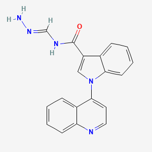 N-[(E)-hydrazinylidenemethyl]-1-quinolin-4-ylindole-3-carboxamide