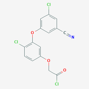 molecular formula C15H8Cl3NO3 B12611957 [4-Chloro-3-(3-chloro-5-cyanophenoxy)phenoxy]acetyl chloride CAS No. 920036-24-4