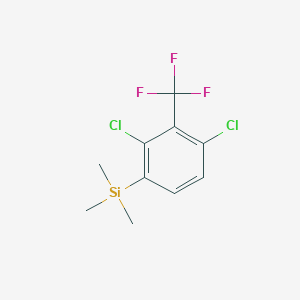 molecular formula C10H11Cl2F3Si B12611967 1,3-Dichloro-2-(trifluoromethyl)-4-(trimethylsilyl)benzene CAS No. 871254-86-3