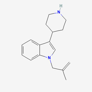 1-(2-Methylprop-2-en-1-yl)-3-(piperidin-4-yl)-1H-indole