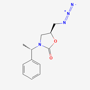 molecular formula C12H14N4O2 B12612007 (5S)-5-(Azidomethyl)-3-[(1S)-1-phenylethyl]-1,3-oxazolidin-2-one CAS No. 917824-12-5