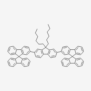 molecular formula C75H62 B12612018 2,2'-(9,9-Dihexyl-9H-fluorene-2,7-diyl)di(9,9'-spirobi[fluorene]) CAS No. 875574-51-9