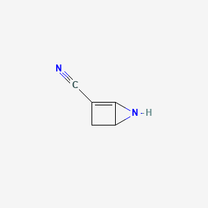 molecular formula C5H4N2 B12612031 5-Azabicyclo[2.1.0]pent-1-ene-2-carbonitrile CAS No. 918658-69-2