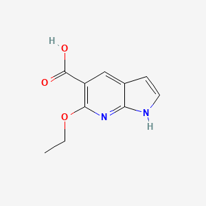 molecular formula C10H10N2O3 B12612058 1H-Pyrrolo[2,3-b]pyridine-5-carboxylic acid, 6-ethoxy- 