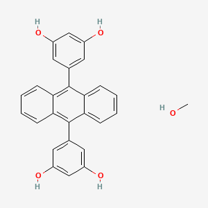 5-[10-(3,5-Dihydroxyphenyl)anthracen-9-yl]benzene-1,3-diol;methanol