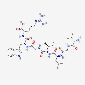 molecular formula C38H61N11O8 B12612075 L-Valylglycyl-L-leucyl-L-isoleucylglycyl-L-tryptophyl-N~5~-(diaminomethylidene)-L-ornithine CAS No. 918427-64-2