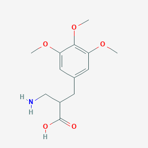 molecular formula C13H19NO5 B12612085 2-Aminomethyl-3-(3,4,5-trimethoxy-phenyl)-propionic acid 