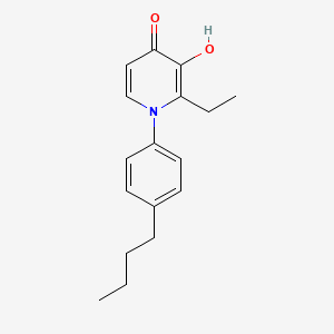 molecular formula C17H21NO2 B12612092 1-(4-Butylphenyl)-2-ethyl-3-hydroxypyridin-4(1H)-one CAS No. 883739-25-1