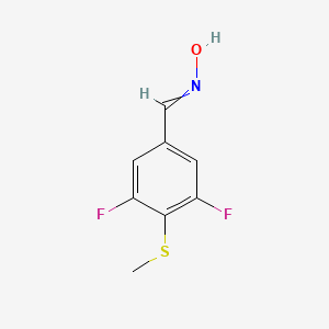 N-{[3,5-Difluoro-4-(methylsulfanyl)phenyl]methylidene}hydroxylamine