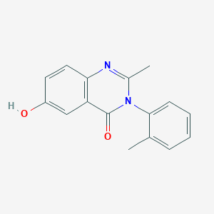 molecular formula C16H14N2O2 B126121 4(3H)-Quinazolinone, 6-hydroxy-2-methyl-3-(2-methylphenyl)- CAS No. 5060-51-5