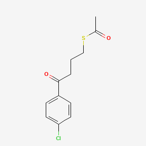 molecular formula C12H13ClO2S B12612115 S-[4-(4-Chlorophenyl)-4-oxobutyl] ethanethioate CAS No. 649569-53-9