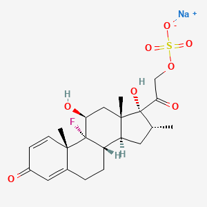 molecular formula C22H28FNaO8S B1261213 Dexamethasone sodium sulfate CAS No. 466-11-5