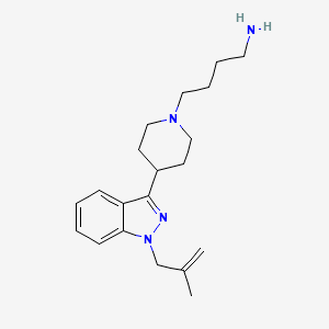 4-{4-[1-(2-Methylprop-2-en-1-yl)-1H-indazol-3-yl]piperidin-1-yl}butan-1-amine