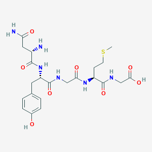 molecular formula C22H32N6O8S B12612167 L-Asparaginyl-L-tyrosylglycyl-L-methionylglycine CAS No. 915780-09-5