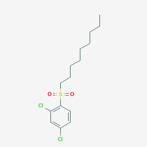 molecular formula C15H22Cl2O2S B12612169 2,4-Dichloro-1-(nonane-1-sulfonyl)benzene CAS No. 872676-40-9