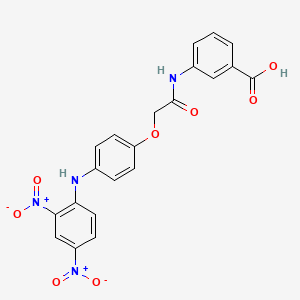 Benzoic acid, 3-[[[4-[(2,4-dinitrophenyl)amino]phenoxy]acetyl]amino]-