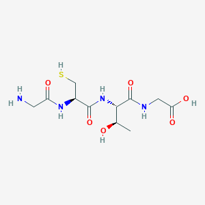 molecular formula C11H20N4O6S B12612199 Glycyl-L-cysteinyl-L-threonylglycine CAS No. 887926-57-0