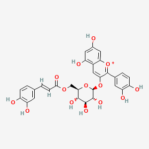 molecular formula C30H27O14+ B1261220 Cyanidin 3-(6-p-caffeoyl)glucoside 