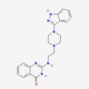 4(1H)-Quinazolinone, 2-[[2-[4-(1H-indazol-3-yl)-1-piperazinyl]ethyl]amino]-