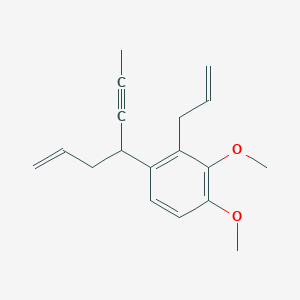 molecular formula C18H22O2 B12612220 1-(Hept-1-en-5-yn-4-yl)-3,4-dimethoxy-2-(prop-2-en-1-yl)benzene CAS No. 648433-47-0