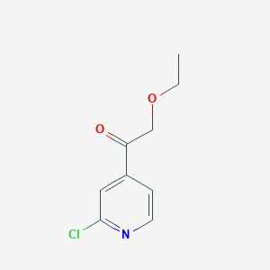 molecular formula C9H10ClNO2 B12612230 2-Chloro-4-(ethoxyacetyl)pyridine CAS No. 898785-00-7