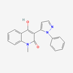 1-Methyl-3-(2-phenyl-1,2-dihydro-3H-pyrazol-3-ylidene)quinoline-2,4(1H,3H)-dione