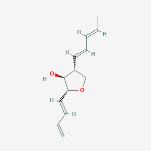 molecular formula C13H18O2 B1261227 (2R,3S,4R)-2-[(1E)-1,3-Butadienyl]-4-[(1E,3E)-1,3-pentadienyl]tetrahydrofuran-3-ol 