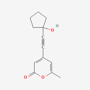 4-[(1-Hydroxycyclopentyl)ethynyl]-6-methyl-2H-pyran-2-one