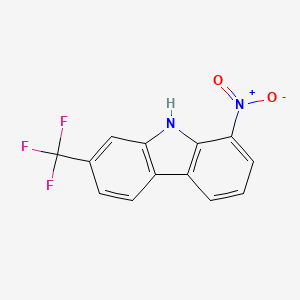 molecular formula C13H7F3N2O2 B12612330 1-Nitro-7-(trifluoromethyl)-9h-carbazole CAS No. 872604-08-5