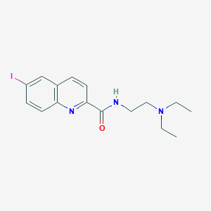 molecular formula C16H20IN3O B1261236 N-(2-diethylaminoethyl)-6-iodoquinoline-2-carboxamide 