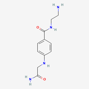 molecular formula C11H16N4O2 B12612375 N-(2-Aminoethyl)-4-[(2-amino-2-oxoethyl)amino]benzamide CAS No. 919772-04-6