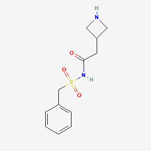 molecular formula C12H16N2O3S B12612388 2-(Azetidin-3-yl)-N-(phenylmethanesulfonyl)acetamide CAS No. 919354-96-4