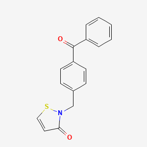 2-[(4-Benzoylphenyl)methyl]-1,2-thiazol-3(2H)-one