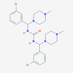 Urea, N,N'-bis[(3-bromophenyl)(4-methyl-1-piperazinyl)methyl]-