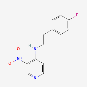 molecular formula C13H12FN3O2 B12612432 N-[2-(4-Fluorophenyl)ethyl]-3-nitropyridin-4-amine CAS No. 918152-19-9