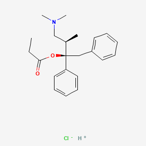 molecular formula C22H30ClNO2 B1261246 Levopropoxyphene hydrochloride 