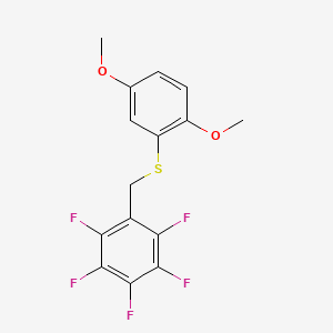 Benzene, [[(2,5-dimethoxyphenyl)thio]methyl]pentafluoro-