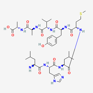 L-Leucyl-L-histidyl-L-leucyl-L-methionyl-L-tyrosyl-L-valyl-L-alanyl-L-alanine