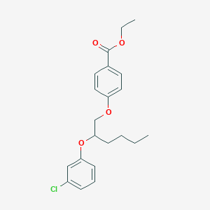 Ethyl 4-{[2-(3-chlorophenoxy)hexyl]oxy}benzoate