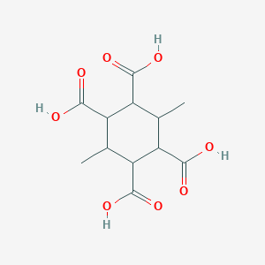 molecular formula C12H16O8 B12612541 3,6-Dimethylcyclohexane-1,2,4,5-tetracarboxylic acid CAS No. 650622-15-4