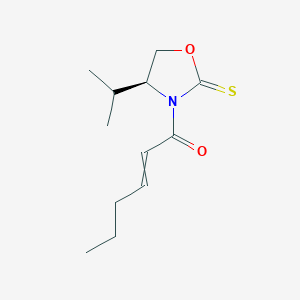 1-[(4S)-4-(Propan-2-yl)-2-sulfanylidene-1,3-oxazolidin-3-yl]hex-2-en-1-one