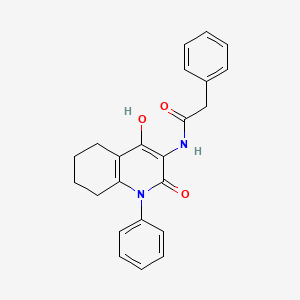 N-(4-Hydroxy-2-oxo-1-phenyl-1,2,5,6,7,8-hexahydro-3-quinolinyl)-2-phenylacetamide